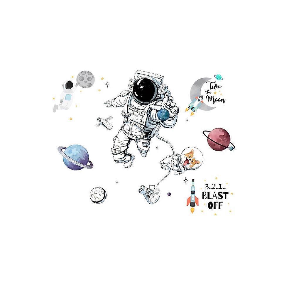 Astronaut rocket wall sticker, wall sticker sticker, wall decoration