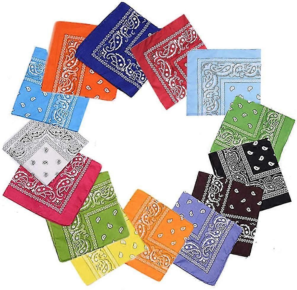 Bandana Set Paisley Pattern , 55 X 55 Cm, 12pcs