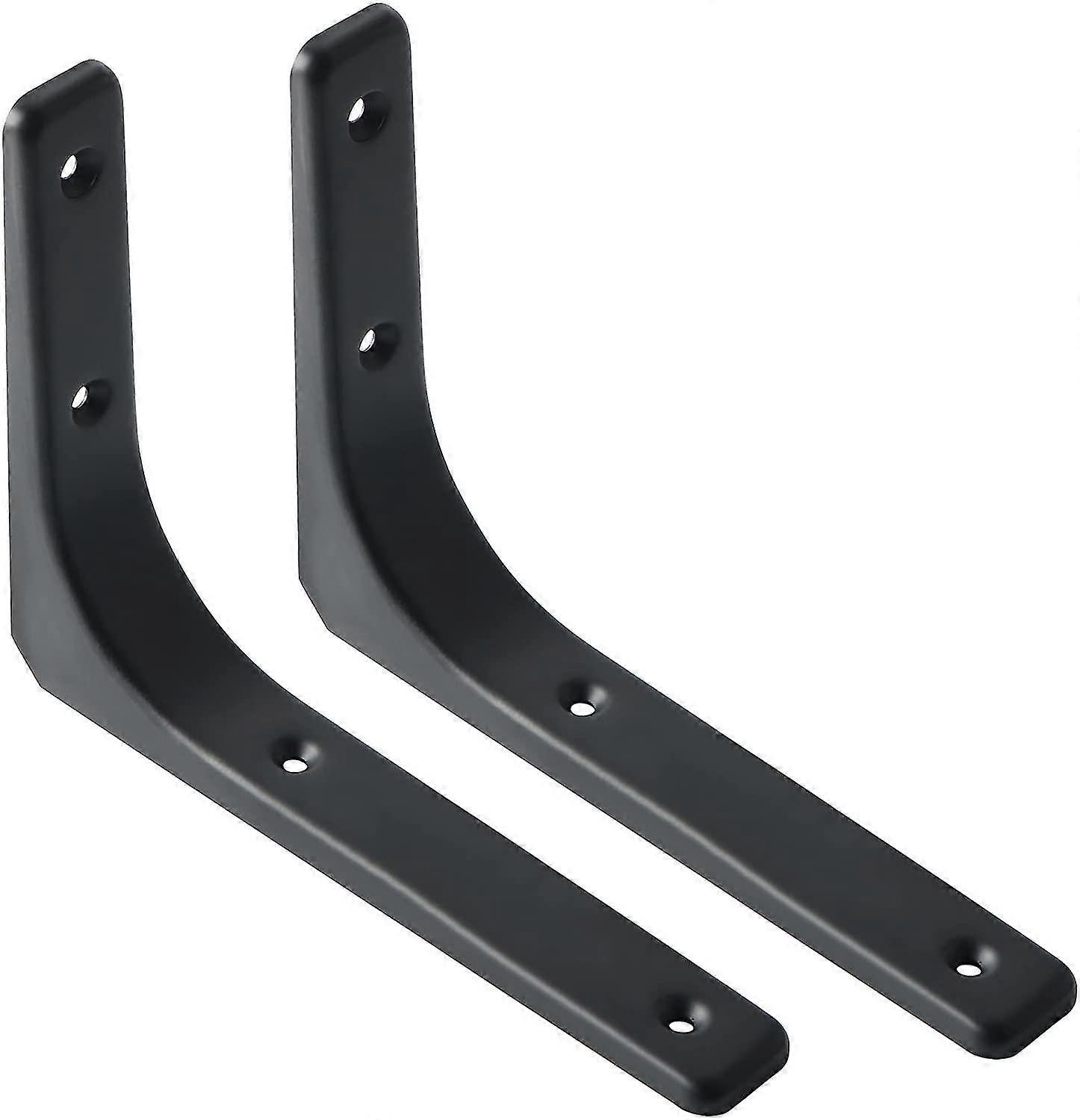 Shelf Bracket Corner Bracket Corner Bracket Hanging Shelf Bracket 200mm*150mm, Matte Black Finished Metal, 2pcs