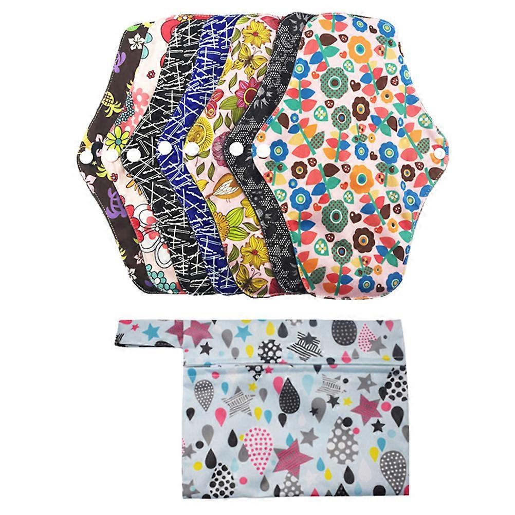 8 Pcs Bamboo Nursing Pads Woman Sanitary Napkin Sanitary Pads Cotton Napkin Sanitary Menstrual Pad Reusable Feminine Pads Cotton