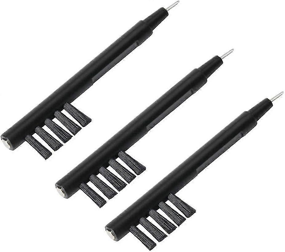 5pcs Hearing Aid Cleaning Brush con cera Loop e magnete (nero)