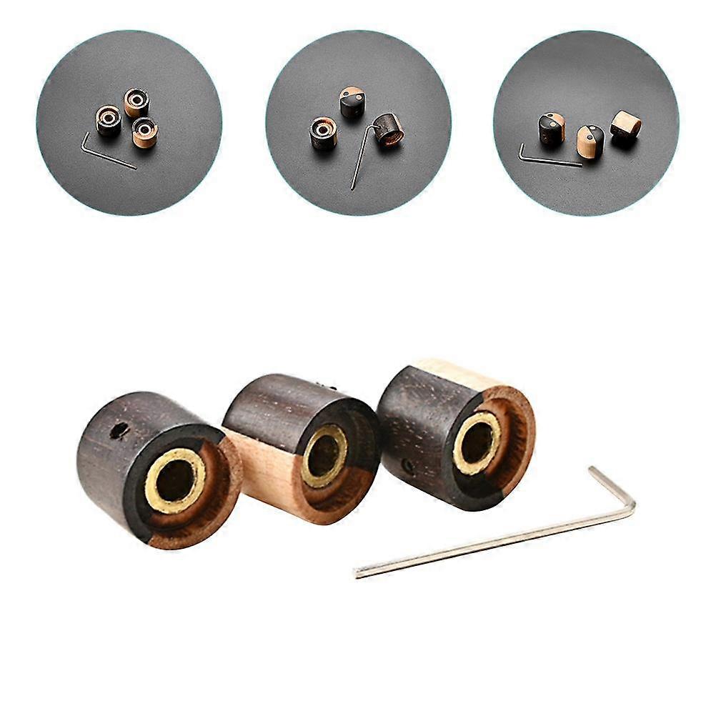 3pcs Wood Electric Guitar Knobs Bass Dome Knobs Audio Knob Volume Control Knobs