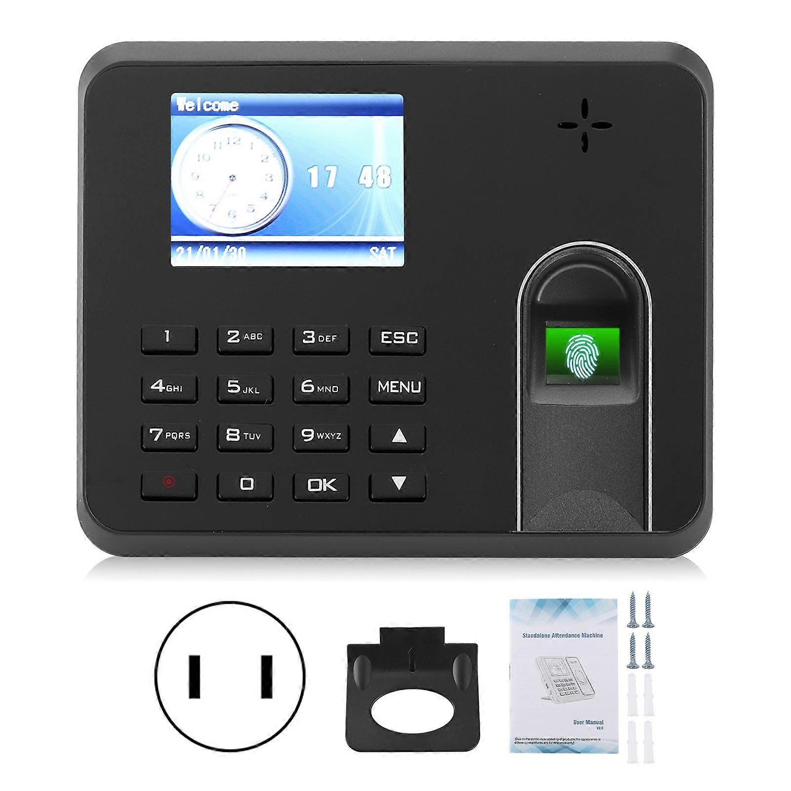 2.8in TFT Independent Access Control Systerm Fingerprint Password Attendance Machine 110?270VUS Plug