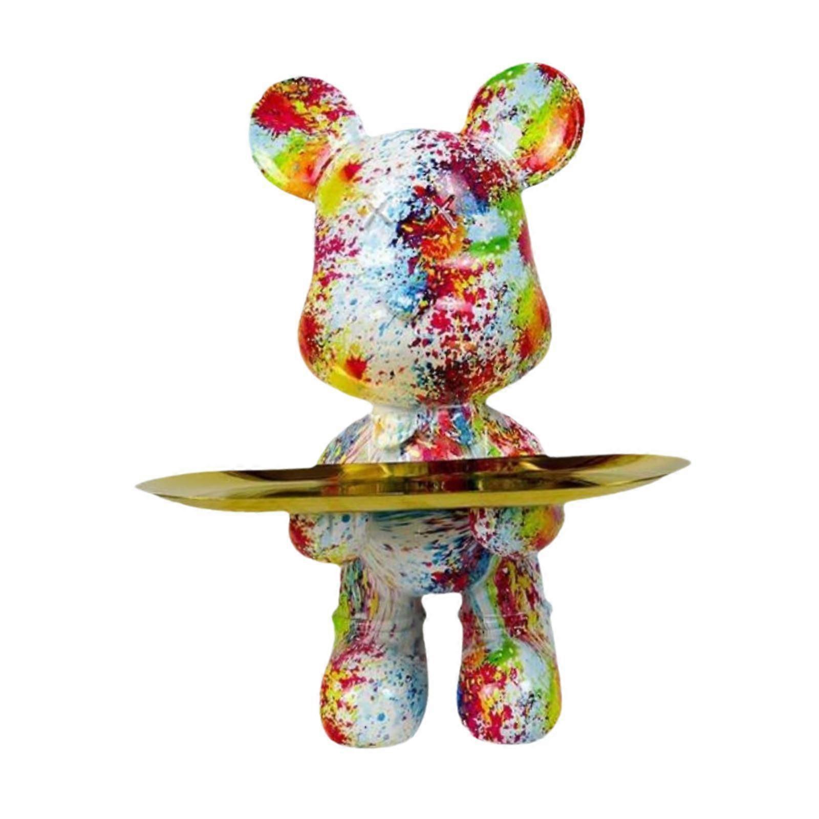 Figúrka zo zvieracej živice Servírovací podnos Socha Stolná socha medveďa Úložný box Štýl A