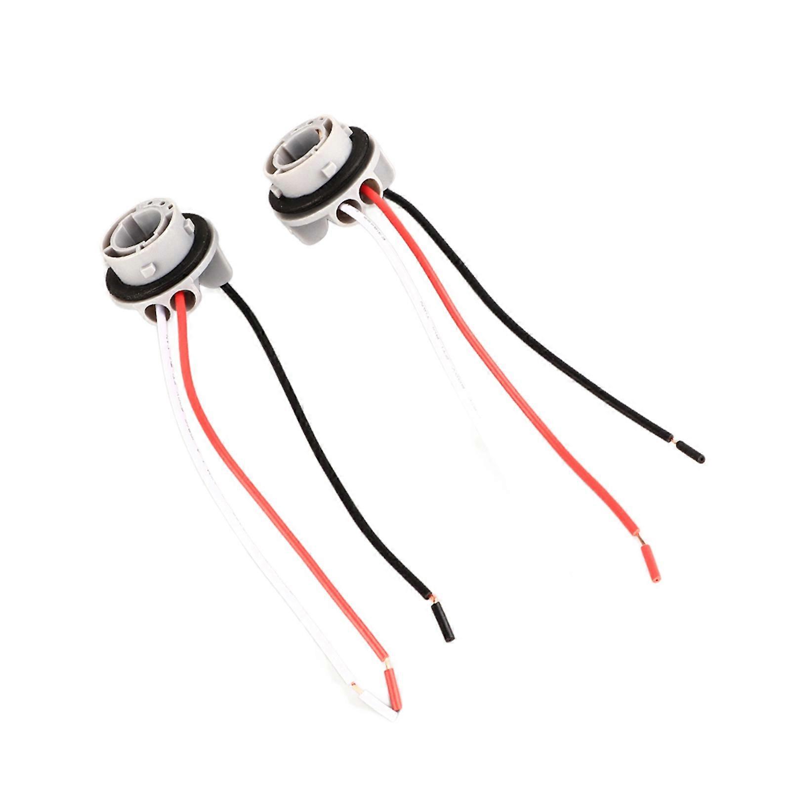2pcs 1157 Socket LED Turn Signal Brake Light Bulbs Holder Adapter Base Connector Wiring Cable