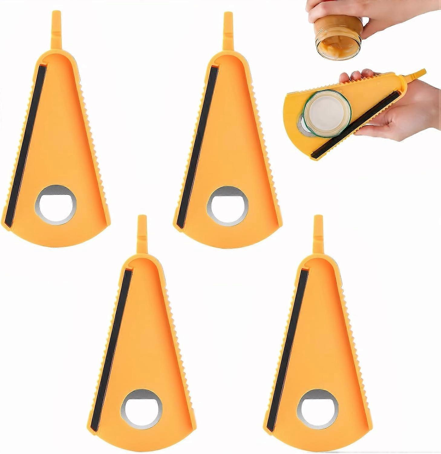 4Pcs Jar Openers for Weak Hands, Jar Opener Tool - Powerful Lid and Jar Opener, Quick Opening ,Multi Function Bottle Opener for Weak Hands, Seniors