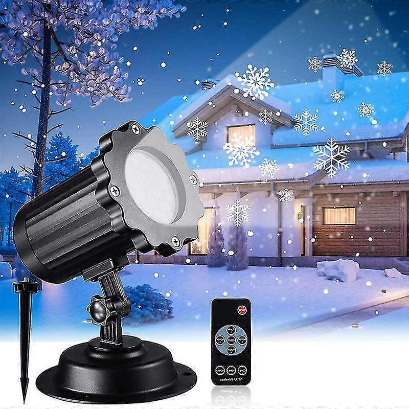 Snowflake Projector Lights Waterproof Rotating Snow Effect Spotlight Christmas Party Decor