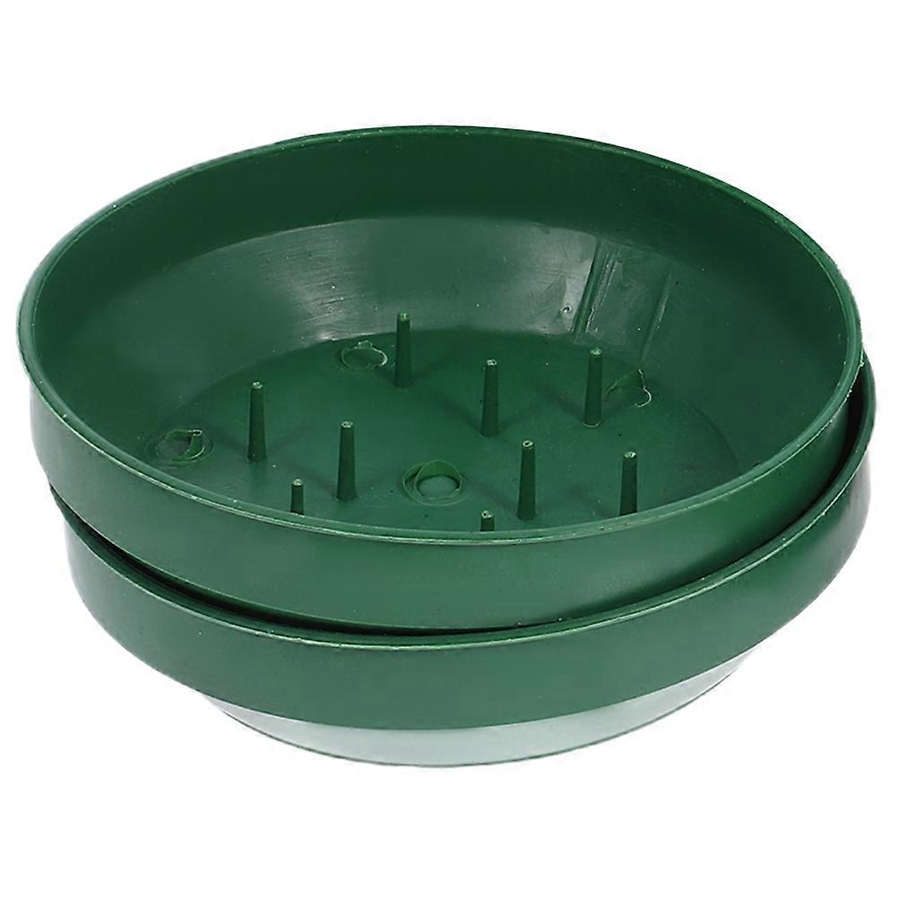 2pcs Floral Foam Tray Flower Arrangement Tray Plastic Foam Tray Flower Mud Tray Floral Mud Fixing Tray