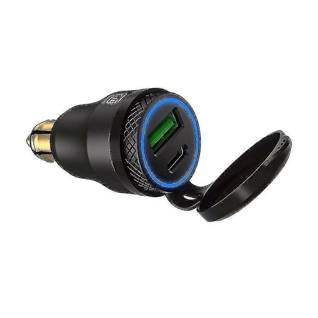 Waterproof 12V Dual USB Charger For Motorcycles - Fits B-W Bikes, Easy DIN Plug Installation