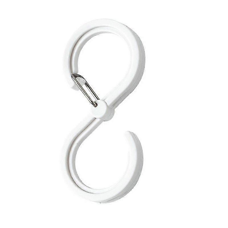 S Hook Creative Coat Hook Windproof Buckle S Hook Hook Sticky Hook Dormitory Traceless Hook Kitchen Plastic Hook White(24pcs)