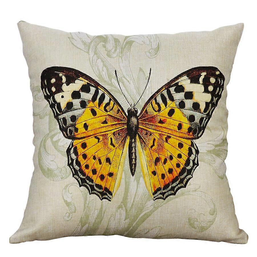 バタフライプリント枕カバーソファ車の腰スロークッションカバーホームデコレーションデザイン1151jpjcjh