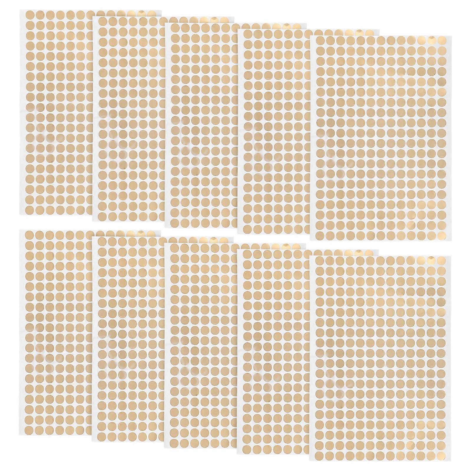 10 Sheets Adhesive Circle Coding Labels Dot Label Stickers Gift Round Dots Stickers