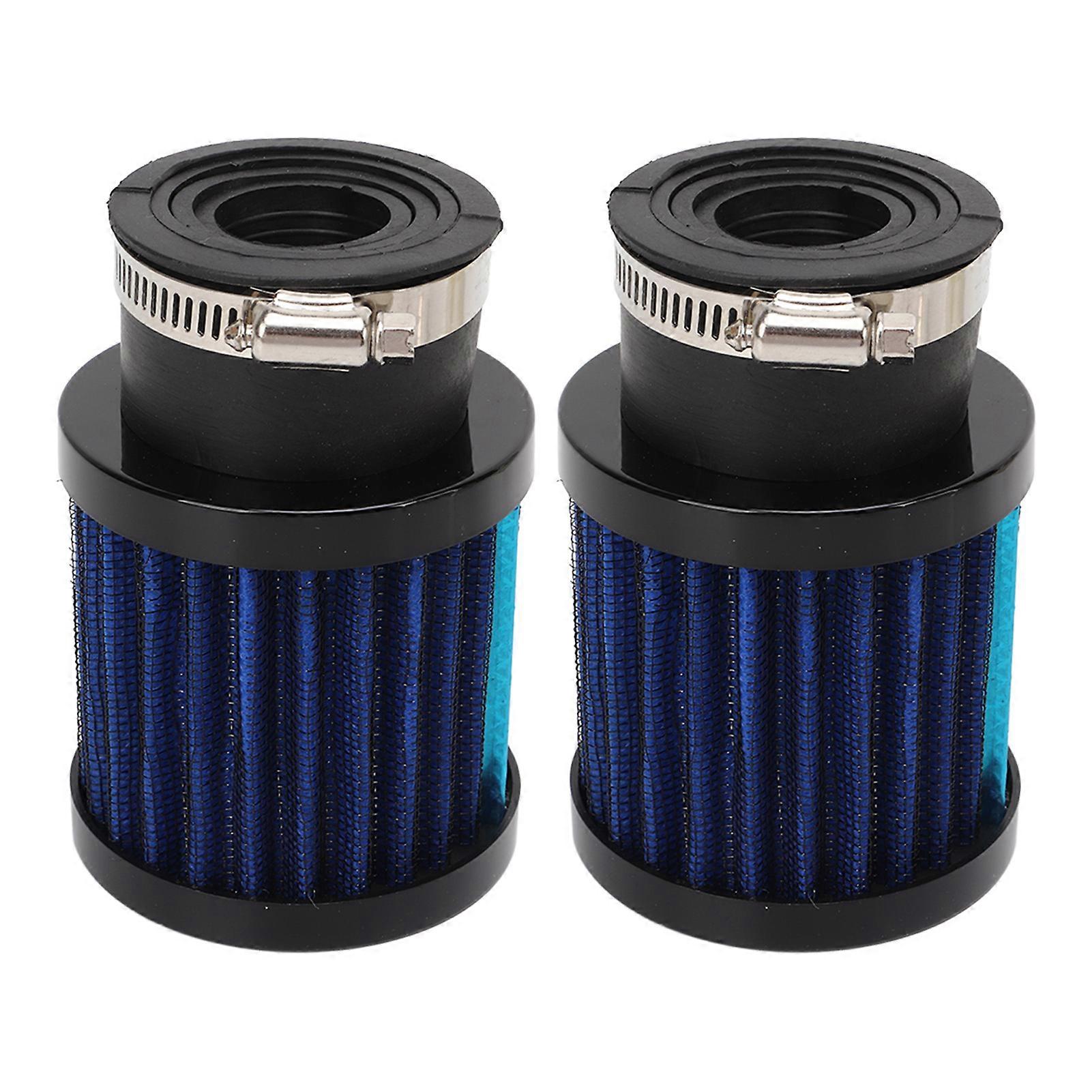 2個のエアフィルター28?48mm高ろ過効率ユニバーサル50cc 70cc 90cc 125ccモペットスクーターATVダートバイクブラックブルー