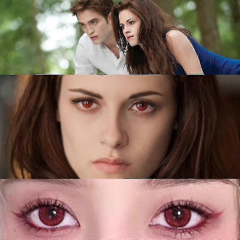 Kiváló 2db/pár Vampire Series Twilight Eyes Vampire Eyes Red lencsék Coloed kontaktlencsék cosplay természetes színű lencsékhez