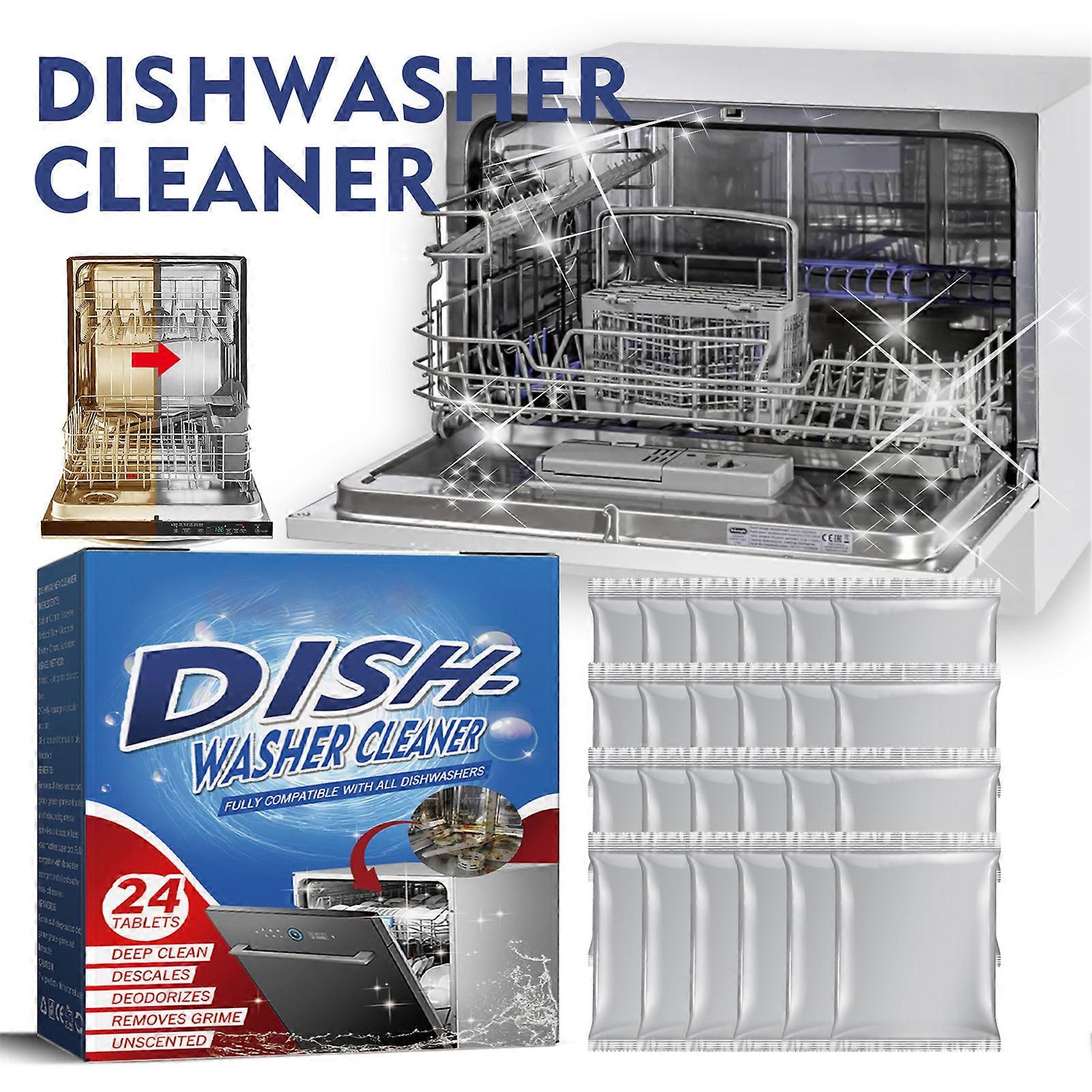 24pcs Dishwasher Cleaner Tablets Effective Dishwasher Descaler Suitable For Grime Grease Odor