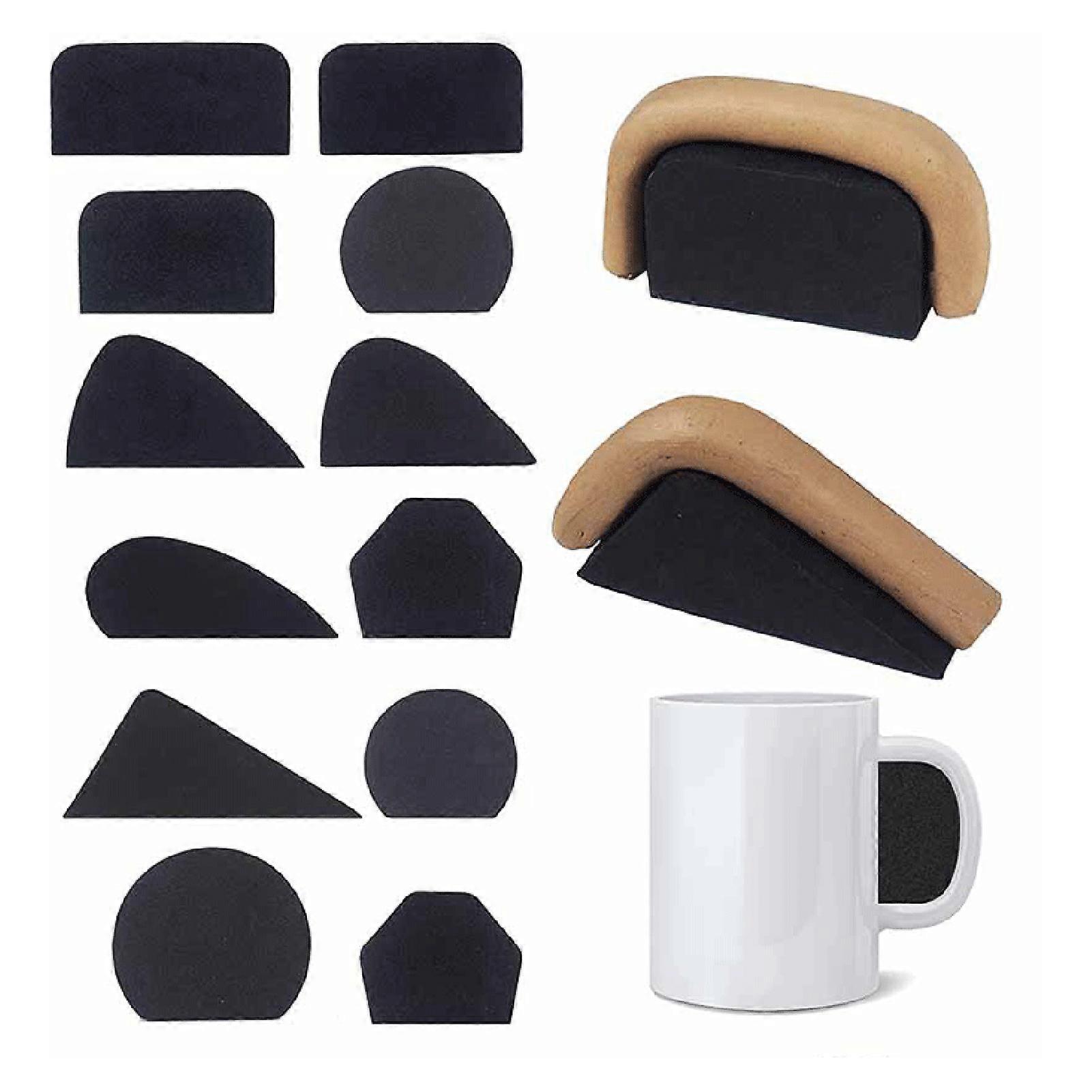 12PCS Pottery Mug Handle Clay Tool with Various Sizes and Shapes Design for Pottery and Sculpture