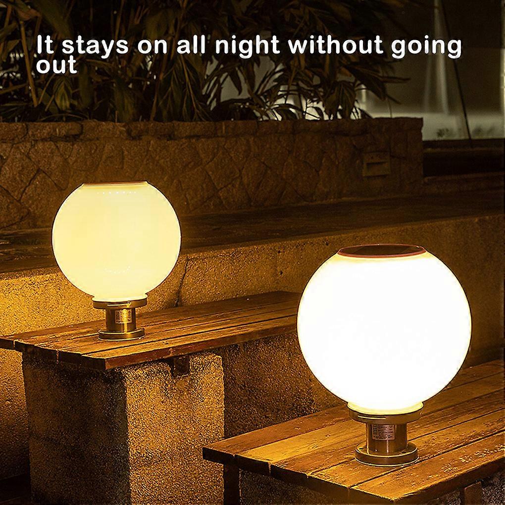 Solar Powered Round Ball Lamp Waterproof Solar Powered Body Induction Lamp for Outdoor Garden Backyard