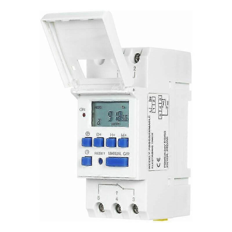 Thc15a Digital Lcd Power Programmable Timer Switch Relay 16a Amp Electronic Weekly 7 Days 16 On & Off Relay Timer Control Ac/dc 24v Din Rail Mount Tim