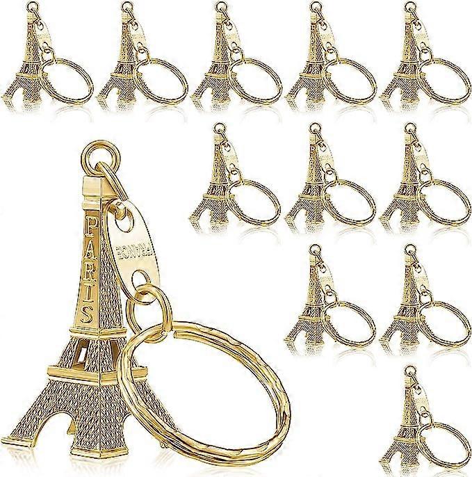 30 Pieces Eiffel Tower Keychain Retro Keychain Decorations Purse Charms Statue Model Prom Keychain French Souvenirs