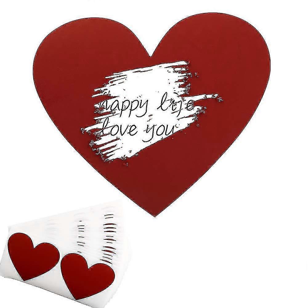Pack Of 50 Scratch Off Sticker Heart ,scratch Off Labels, 8 X 7cm