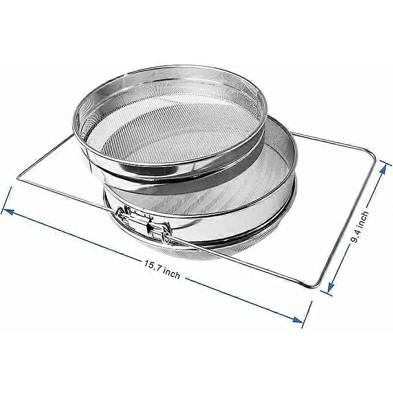 Stainless Steel Honey Strainer Double Filter Beekeeping