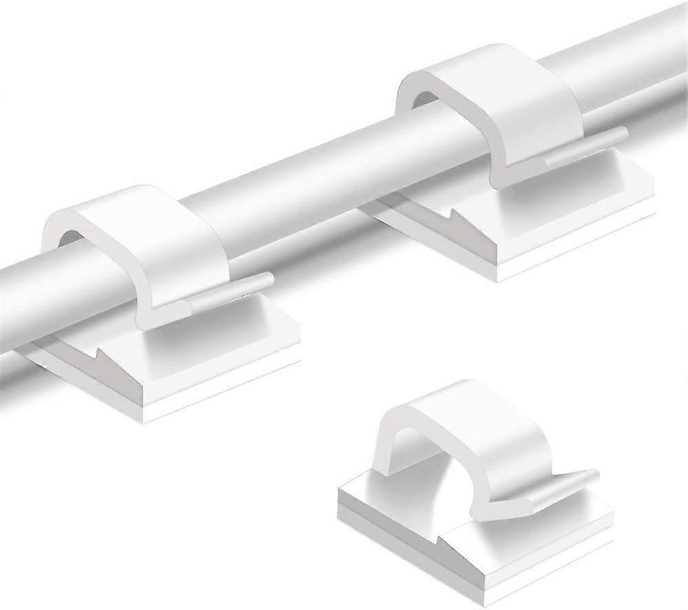 50Pack Self-adhesive Cable Ties(White)