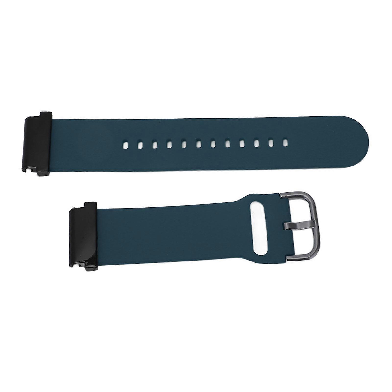 Replacement Wristband 20mm Waterproof Soft Quick Release Silicone Watch Strap for Garmin Fenix 7S Dark Blue