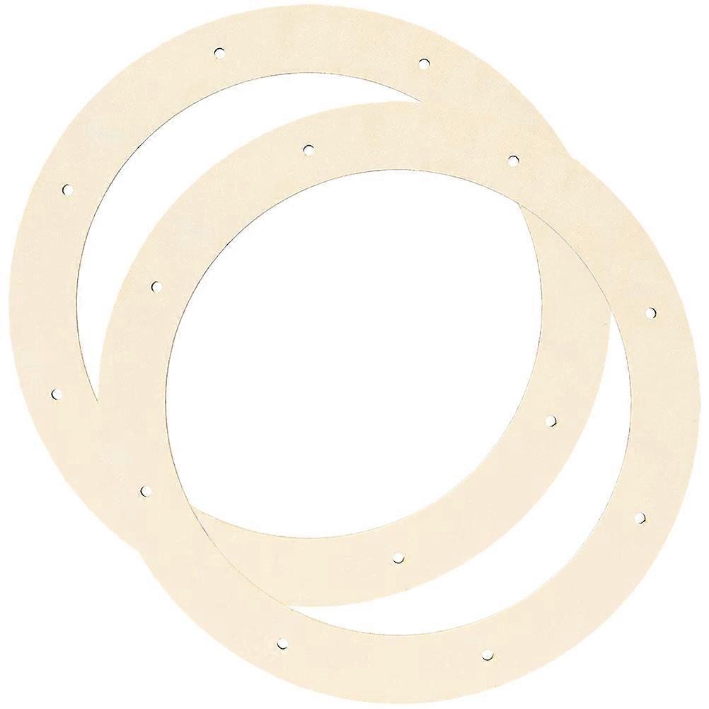 2Pcs Chic Wood Crafts Wreath Frames DIY Wreath Hoops Practical Wreath Making Rings