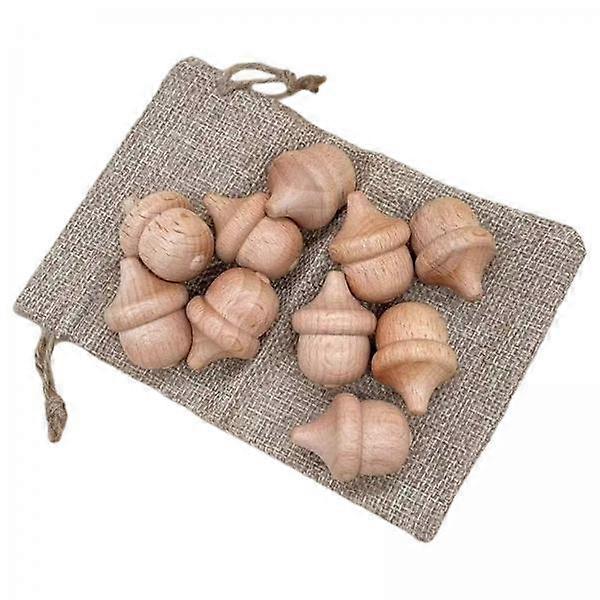 10x10Pcs Acorns Counting & Sorting Toys for Toddler Kids Math Plate Learning