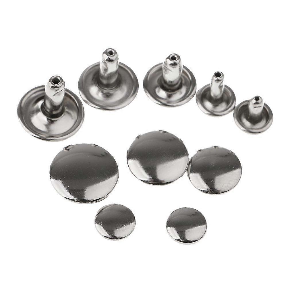 3x 100 Pieces / Set Leather Rivets Double  Tubular Rivets Screw Kit
