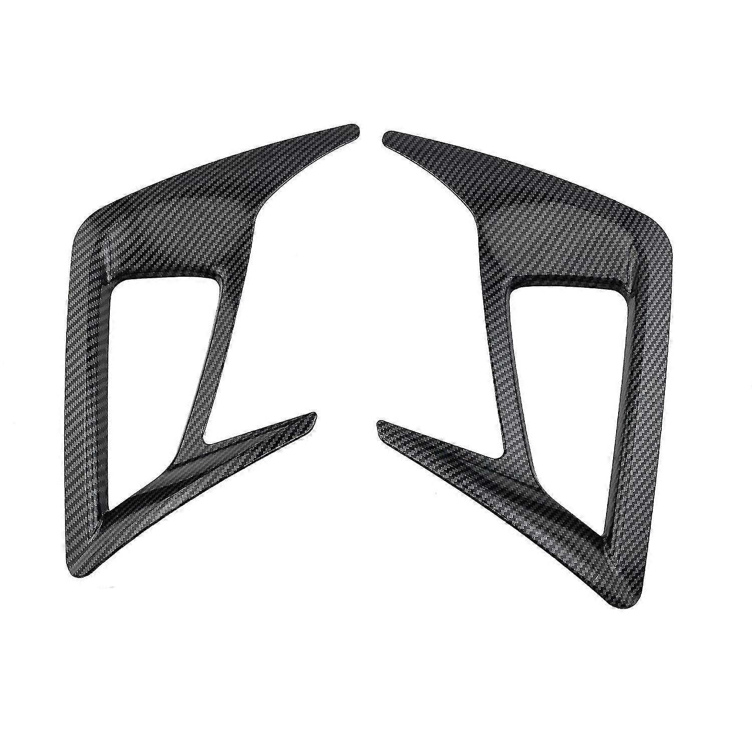 2Pcs Carbon Fiber Rear Fog Light Lamp Frame Cover Trim for Focus Hatchback MK4 2019-2020