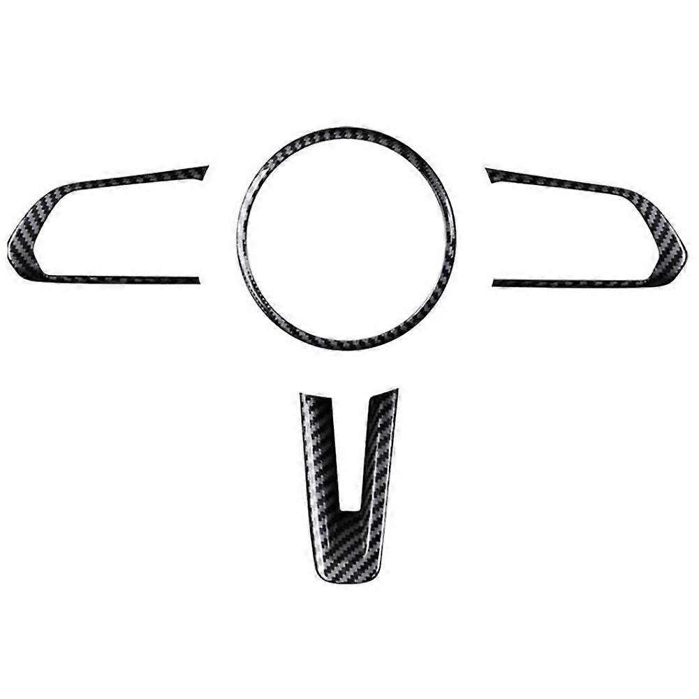Carbon Fiber Steering Frame Cover Moulding, Car Interior Accessories for 3 -30 2019 2020,4PCS