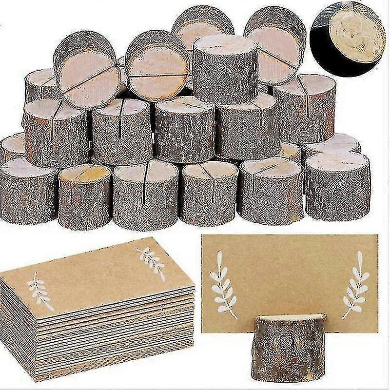 20pcs din lemn Loc Card Titular nunta Tabelul Photo Name Stand