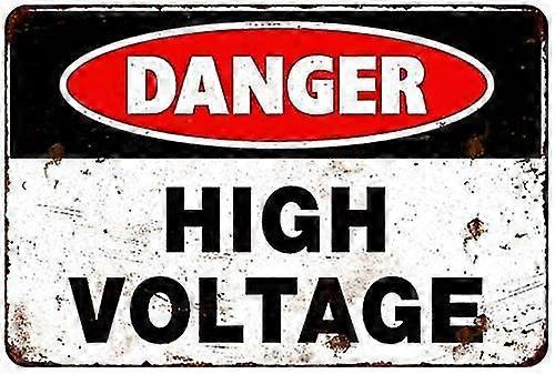 Perigo Alta Tensão Vintage Retro Reprodução Presente 8x12 polegadas OU 12x16 polegadas Matte Finish Metal Mode 