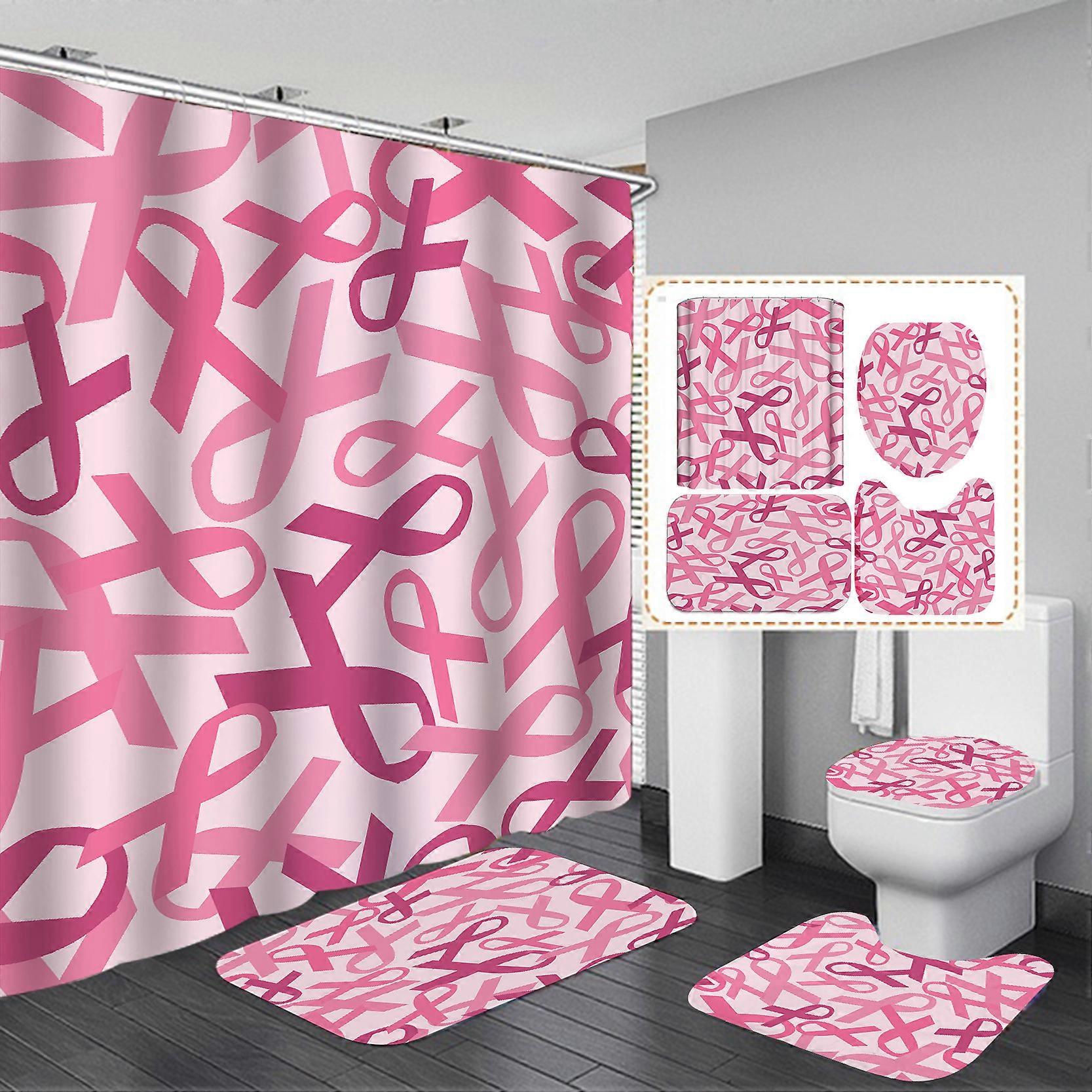 Shower Curtain + Bath Mat Set (C)