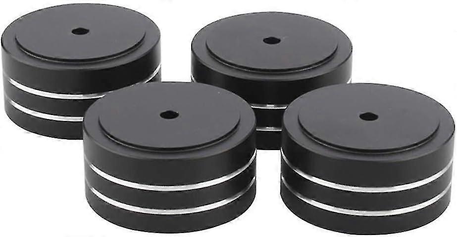 4pcs 40x20mmアルミスピーカーアイソレーションフィートパッドハイファイデリティターンテーブルプレーヤー用-ブラック