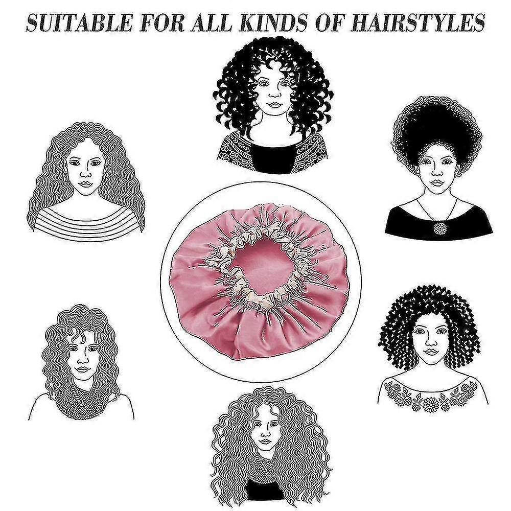 Satin Silk Bonnet - 3 Pack Extra Large Sleep Cap Hat