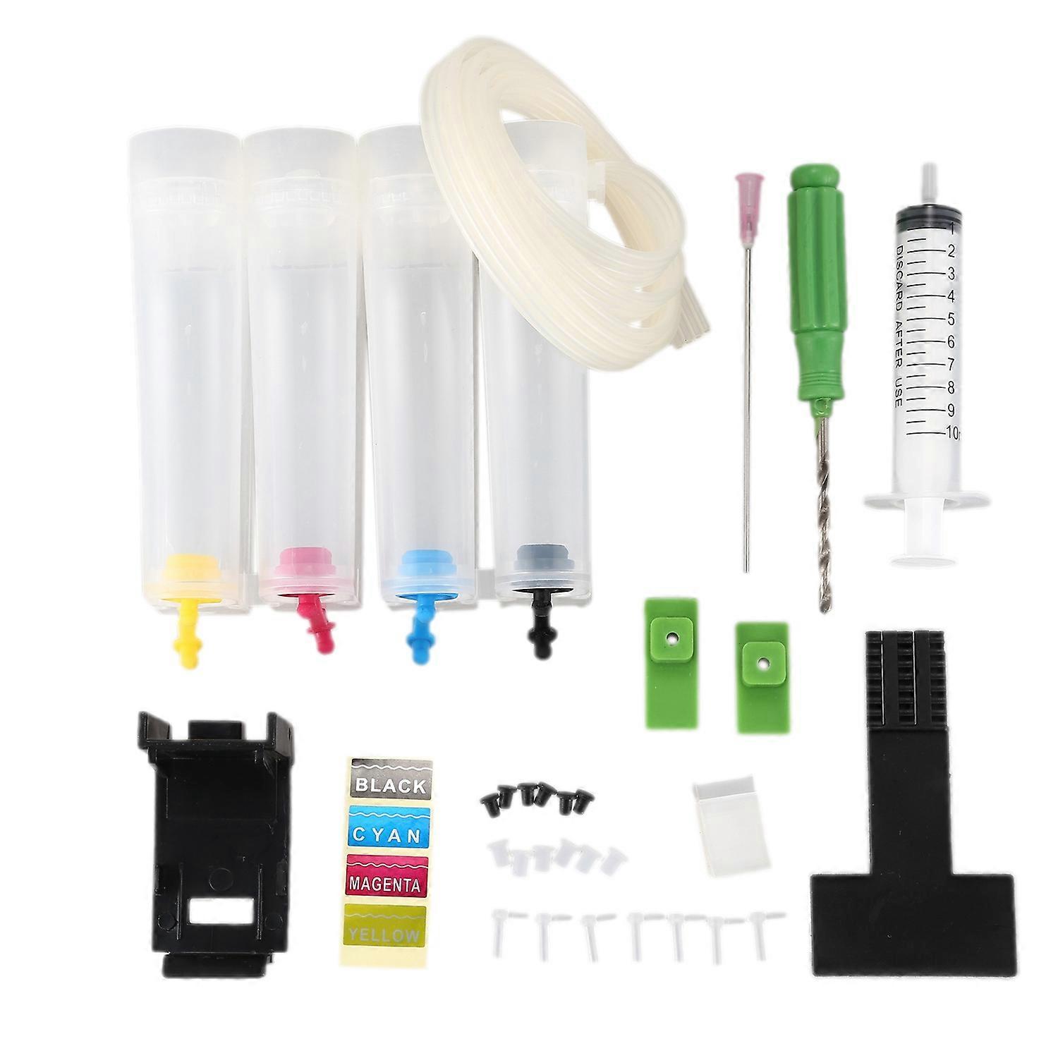 4C Universal CISS for DIY CISS with Drill and Suction Tool and All Accessories Ink Kit Tank