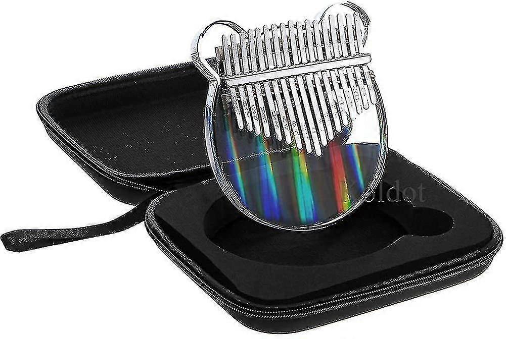 Rainbow Clear Kalimba Thumb Piano Bear Shaped 17 Key Solid Finger Piano