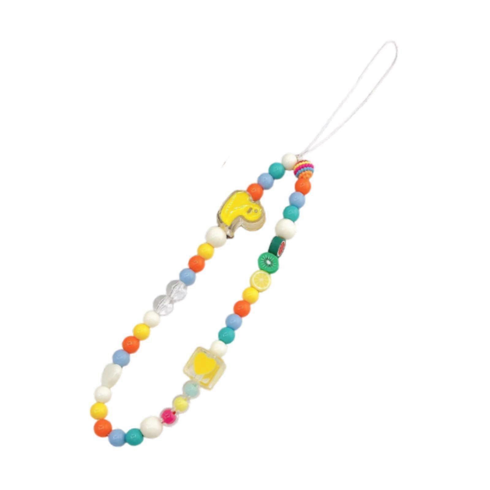 Beaded Telefon Håndledd Stropp Telefon Dekor Bursdag Gave Søt Beaded Telefon Snor