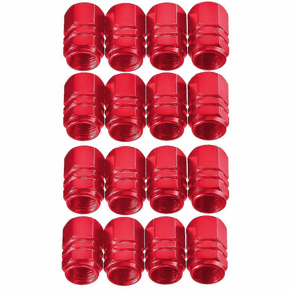 16pcs מכסה צמיגים לרכב שסתום סגסוגת אלומיניום צמיג צמיג כובעי שסתום גלגלים כיסויי שסתום גלגלים צמיג עמיד לאבק צורת משושה