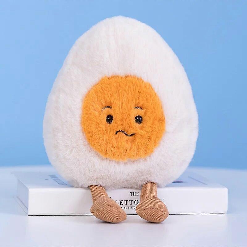 Fluffy Super Soft Boiled Egg Plush Cuddly Plushies Doll Stuffed Food Long Plush Different Emotions Baby Appease toys Kids