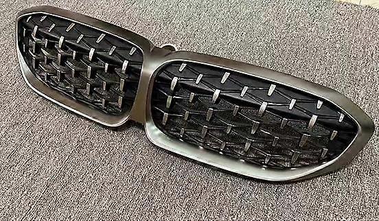 G20 G28 Gray Diamond Grille for BMW 3 Series Front Mesh Kidney Grills Front Bumper Replacement Grille 2019 2020 2021 2022