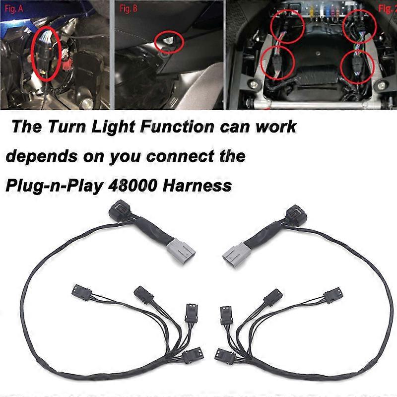 GoldWing GL 1800 Motorcycle Front Lighted Vent Trim LED Light Turn Signal Kit For HONDA Gold Wing F6B GL1800 2018 2019 2020 2021Motor Vehicle Lighting