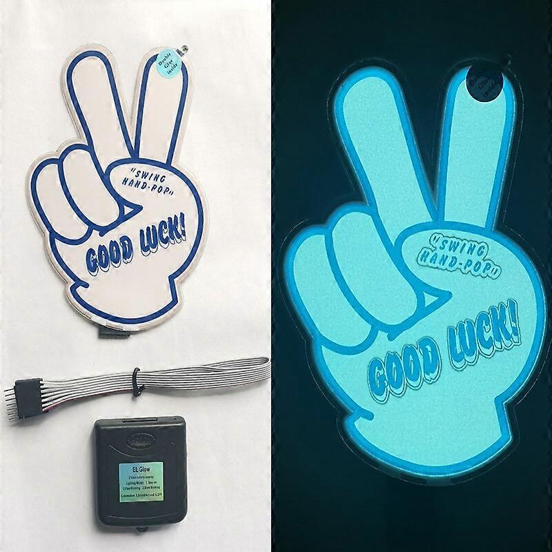 Lucky Turbo Cat LED Light Window Sticker JDM Night Glow Windshield Sticker Decorate Car Accessories Light Board Personality