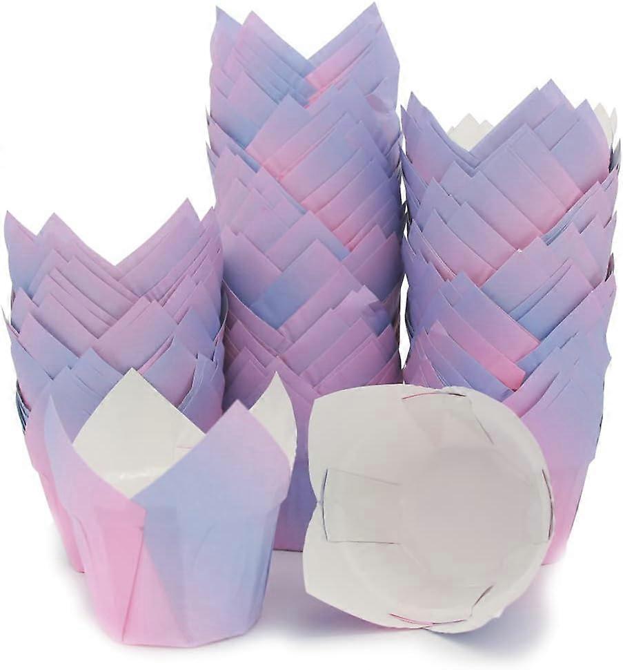 200 Pcs Tulip Cupcake Cases, Cupcake Liners, Muffin Liners, Greaseproof, Muffin Cups Cupsfor Baking Cakes, Weddings, Birthdays, Parties