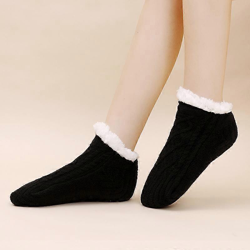 Vinterförtjockade varma sovstrumpor inomhus golvstrumpor toffelstrumpor julklapp