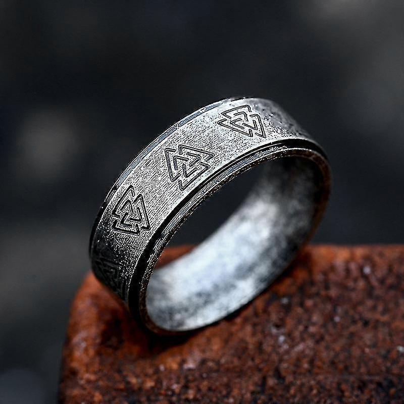 Ring - Nordic Mythology - Valknut antique silver