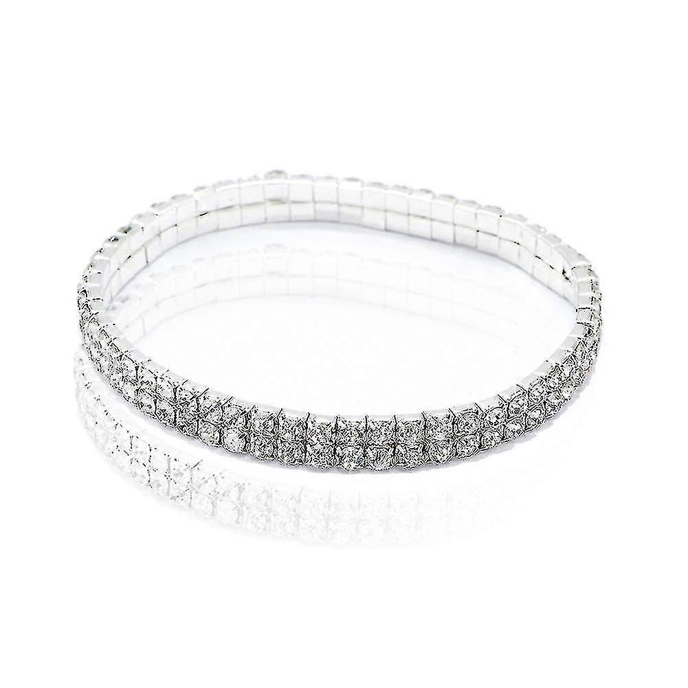 Bracelet Rows Anklet Crystal Color Stretchy Ankle Chain Rhinestones