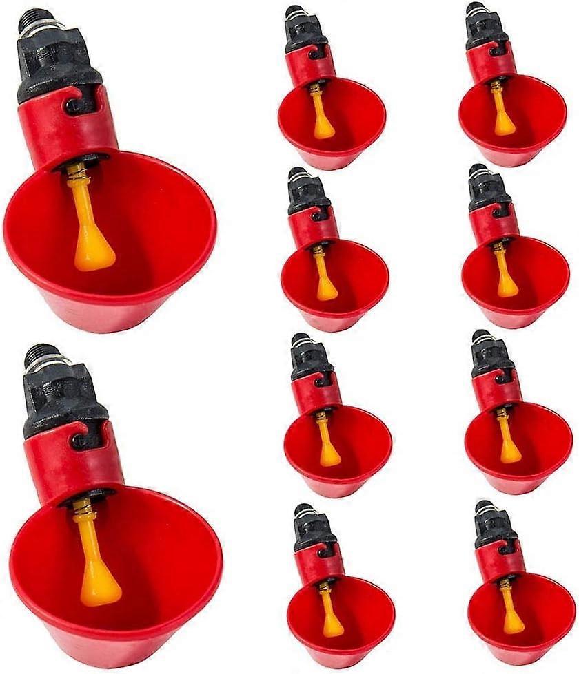 10PCS Chicken Water Cup Chicken Drinking Cup Poultry Water Drinking Cups, Plastic Drinker Drinker, Chicken Feeder Bird Coop Cooperative, for Chicken C